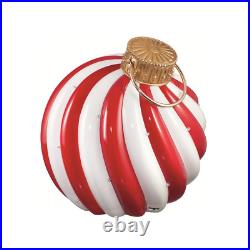 Large Christmas Ornament with LEDs, Resin, Indoor or Outdoor Holiday Decoration