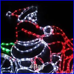 Large Christmas Santa Lights Decoration Rope Led Outdoor Yard Garden Xmas Decor