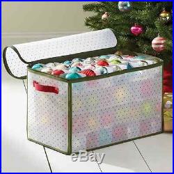 Large Christmas Storage Box Ornament Organizer Bin Holiday 112 Ct. Capacity Case
