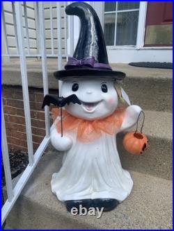 Large Ghost With Hat, Bat, And Pumpkin Bucket Decor TikTok Viral Halloween