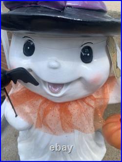 Large Ghost With Hat, Bat, And Pumpkin Bucket Decor TikTok Viral Halloween