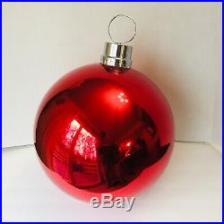 Large Giant Oversize Red Christmas Ball Ornament 41 diameter Indoor Display