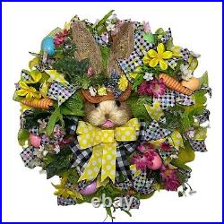 Large Hand Crafted Easter Bunny Wreath See Description