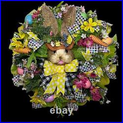 Large Hand Crafted Easter Bunny Wreath See Description