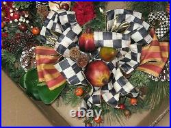 Large Mackenzie Childs Decorative Christmas Holiday 32 Farmhouse Wreath