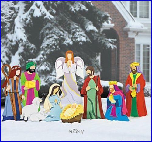 Large Nativity Scene Metal Outdoor Christmas Set (3-pc Set) ~NEW