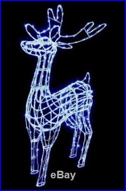 Large Outdoor Christmas Light Up Reindeer 360 White Led 180cm Tall