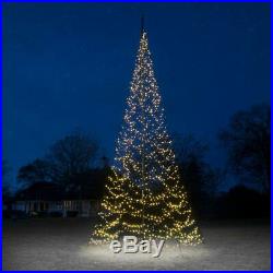 Large Outdoor FairyBell Pre-Lit LED Christmas Tree Flag Pole Net Garden