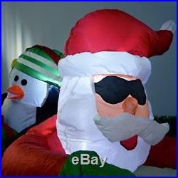Large Outdoor Santa Christmas Decorations Inflatable Airblown Xmas Lightup LED
