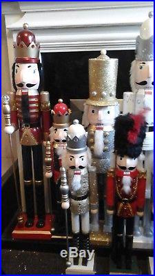 Large Painted Christmas Holiday Nutcracker Soldier Wooden 13cm to 91cm NEW