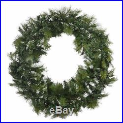 Large Pre-Lit Christmas Wreath 120cm Commercial Display 160 Lights Green Pine