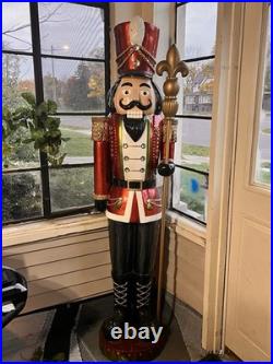 Large Red Black Gold Wooden Nutcracker Soldier Christmas Holiday Décor