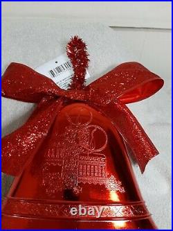 Large Red Plastic Hanging Christmas Bell Decor, GlitteryBrand New-13 total