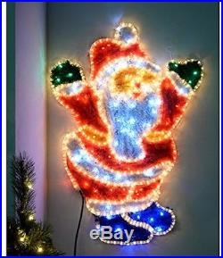 Large Santa LED Rope Lights Garden Roof Xmas Decor Wall Christmas Decoration New
