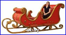 Large Santa Sleigh Santa Sleigh 4 Seater 10 FT Christmas Decor