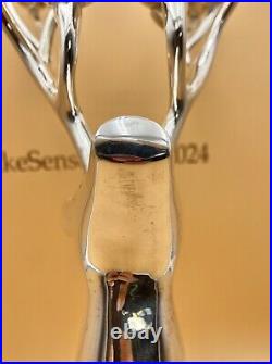 Large Silver Plate Pottery Barn Reindeer Candelabra 10 Points Stands 20 Tall