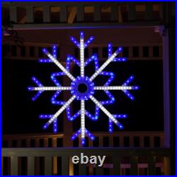 Large Snowflake Decoration with Blue and White Motion LED Lights Christmas De