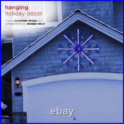 Large Snowflake Decoration with Blue and White Motion LED Lights Christmas De