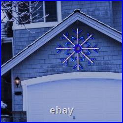 Large Snowflake Decoration with Blue and White Motion LED Lights Christmas De