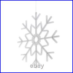Large Snowflake Decoration with Blue and White Motion LED Lights Christmas De