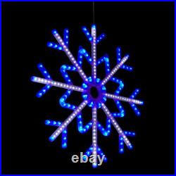 Large Snowflake Decoration with Blue and White Motion LED Lights Christmas De