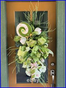 Large Whimsical Christmas Swag Front Door Decor