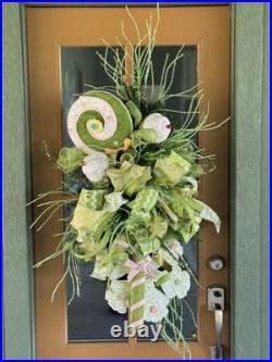 Large Whimsical Christmas Swag Front Door Decor