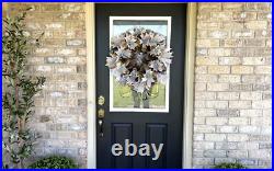 Lavender Dragonfly Spring Summer Fall Deco Mesh Wreath, Farmhouse Cottage Decor