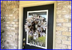 Lavender Dragonfly Spring Summer Fall Deco Mesh Wreath, Farmhouse Cottage Decor