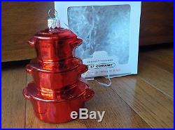 Le Creuset Holiday Ornament Cherry Red, Stack of Ovens Christmas
