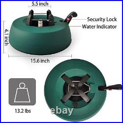 Leejec Christmas Tree Stand with Water Reservoir, Fast Clamped 10ft Tree with