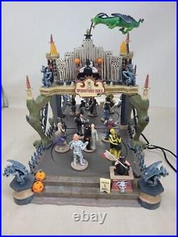 Lemax Spooky Town Monsters Ball Miniature 54302 Halloween Animated Lights TESTED