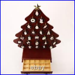 Lenox Christmas Jeweled Ornament Wood Advent Calendar with 25 Mini Ornaments