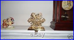 Lenox Snow Flake Stocking Holder Gold Heavy Metal 7 Tall 5.5 Wide New in Box