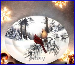 Lenox WINTER GREETINGS 16 Scenic Oval Platter Cardinal Christmas Holiday