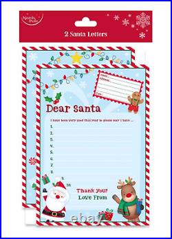 Letter to Santa and reply, Kit of 2 with 2 Envelopes. Christmas Eve present Day