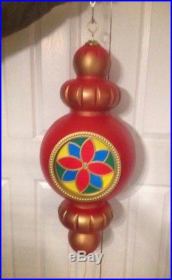 Lg 31 Beco Original Blow Mold Giant Christmas Ornament Lighted Hangs Stands Box