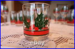 Libbey Holly & Berries Vintage Christmas Glasses & Ice Bucket 26 Piece Grouping Libbey Holly & Berries Vintage Christmas Glasses & Ice Bucket 26 Piece Grouping