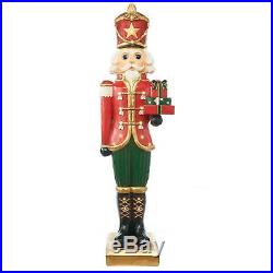 Life-Size 6ft LED Prelit Green & Red Grand Nutcracker Indoor / Covered Outdoor