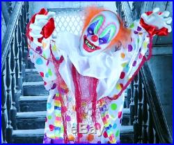 Life-Size Animated Scary Talking Clown Prop Halloween Figurine Outdoor Decor