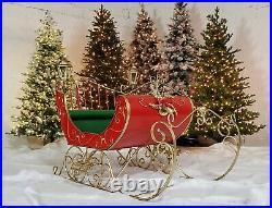 Life-Size Christmas Outdoor Victorian Santa Sleigh, Commercial Christmas Decor