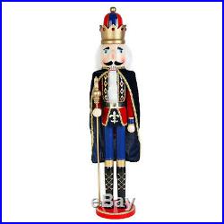 Life Size Nutcracker King With Cape Christmas Decor Ornament Indoor Toy 36 Prop