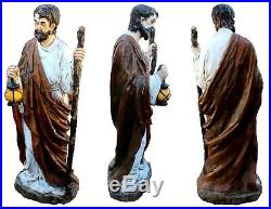 Life-Size Reinforced Plaster Nativity Outdoor Display, Set of Five