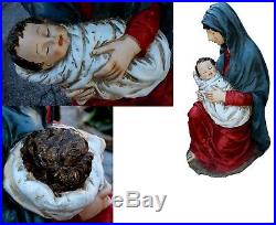 Life-Size Reinforced Plaster Nativity Outdoor Display, Set of Five
