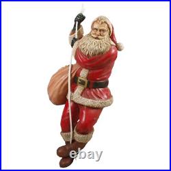 Life Size Santa Claus Statue -Santa Climbing on Rope Christmas Decor Statue 6 FT