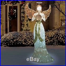 Life Size Twinkling Pre-Lit Christmas Angel Indoor Outdoor Yard Decoration LED