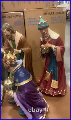 Lifesize New HUGE Outdoor 1-3 FT Christmas Nativity (9 Figures)