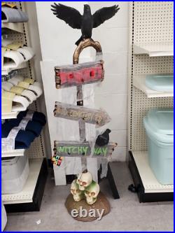 Light-Up Halloween Sign Spooky Sound Effects, LED Illuminated Signs Beware