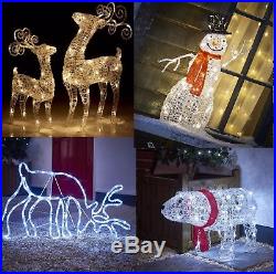 Light Up LED Christmas Reindeer Snowman Indoor Outdoor Acrylic Decoration