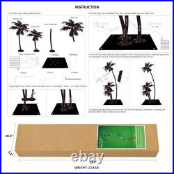 Lighted 6FT Gorgeous Palm Tree 3Trunks Artificial Palm Tree 203LED Lights for